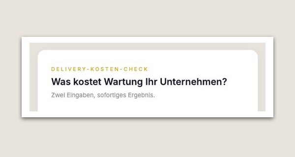 Delivery-Kosten-Check Vorschau