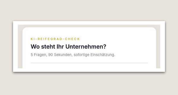 KI-Reifegrad-Check Vorschau